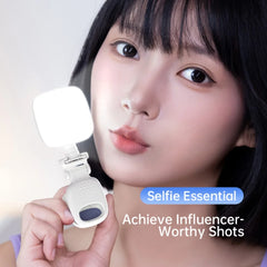 Portable LED Selfie Fill Light Photography Adjustable Brightness Mobile Led Light Clip For Phone Laptop Tablet Meeting Make Up