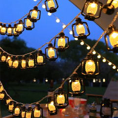 Lantern String Lights 80 LED Lights Vintage Christmas Halloween Decorative String Lights Patio Garden Home 484