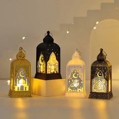 Creative Eid Mubarak Candle Lamp Islamic Ramadan Crescent Moon and Star Night Light Muslim Party Decor Eid Party Supplies