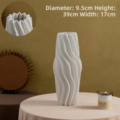 Modern Ceramic Flower Vase 48cm Large Floor Standing Golden Water-Filled European Style Living Room Decorative Flower Pot