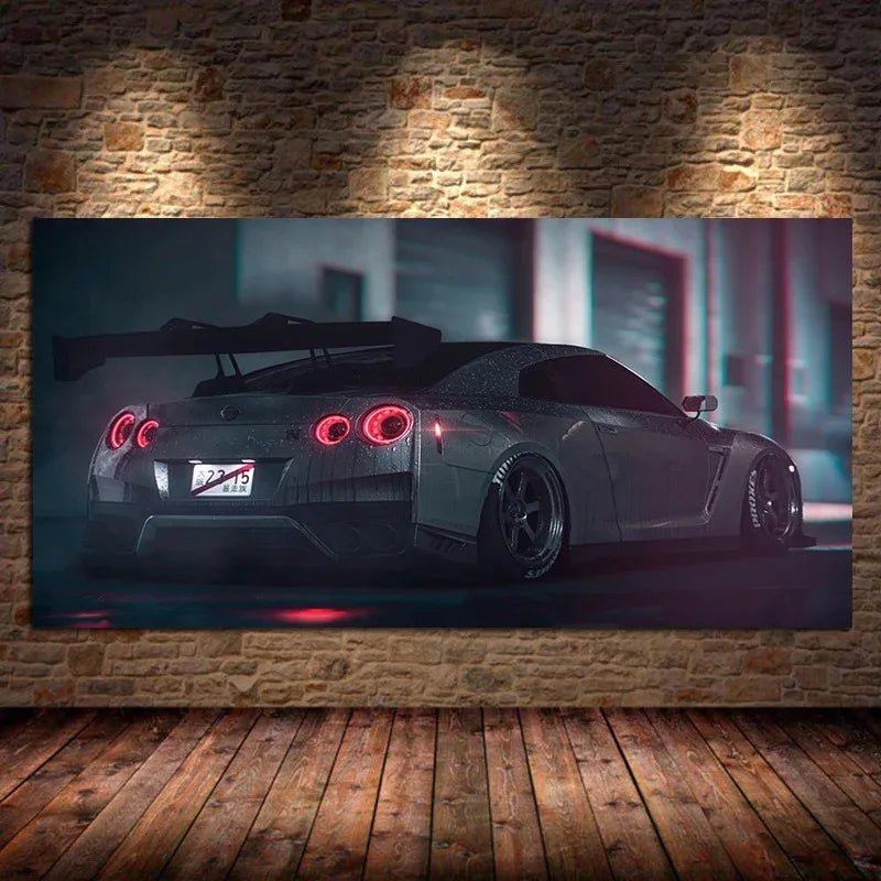 Modern Car Canvas Wall Art Poster – Living Room & Bedroom Decor