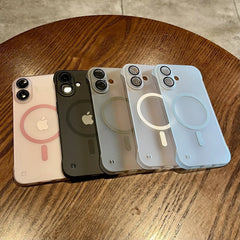 For iPhone 16 17 Pro Max Frameless Case Heat Radiation Slim Matte for Magsafe Case for iPhone 11 12 13 14 15 Pro Max Plus