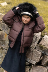 AP 2025 winter design waterproof fabric children down coat for girls and boys clothes