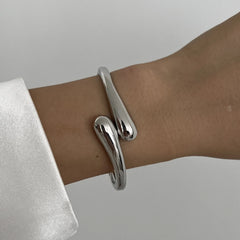 3 Styles Vintage Hip Hop Metal Cuff Bangles Punk Gold Silver Color