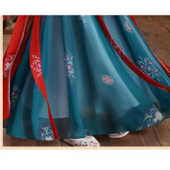China Traditional dress for Girls Ancient Chinese Costume Child Kid Fairy Dress Cosplay Hanfu Folk Dance Performance Clothing
