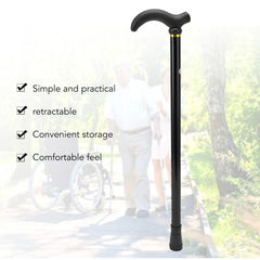 Adjustable Folding Walking Cane – Collapsible Senior Stick