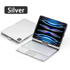 360 Degree Magic Keyboard Case For iPad Air13 11 2024 M2 Pro12.9 11 iPad 10.5 10.2 7/8/9 10th Air4 5 10.9 Backlit Keyboard Funda