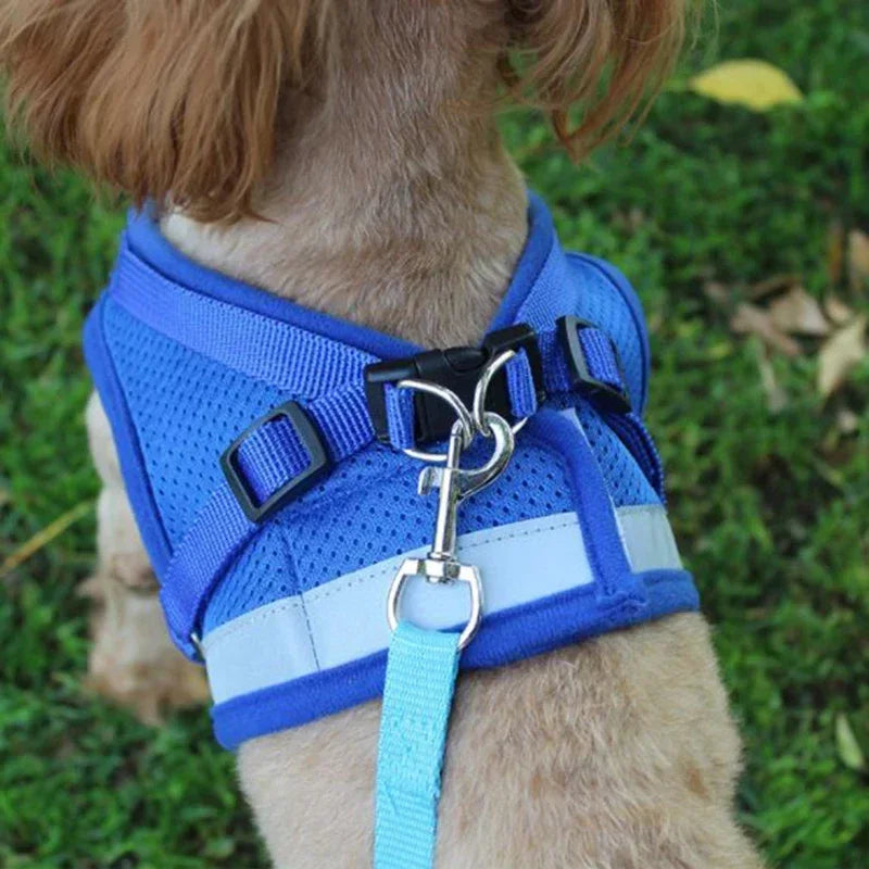 Vest Harness Leash Adjustable Mesh Vest Dog Harness Collar Chest Strap Leash Harnesses With Traction Rope XS/S/M/L/XL Pet Shop