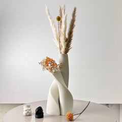 2 Piece Set of Special-Shaped Double Vase, Creative Dried Flower Vase, Multi-Color Optional, Suitable for Living Room, Kitchen Home Decor