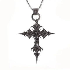 Dante Purgatory Cross Necklace Vintage Christian Passion Jesus Cross Pendant Male and Female Catholic Amulet Jewelry Gift