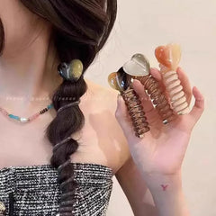Vintage Heart Ball Elastic Headband – Women’s Hair Tie Scrunchie