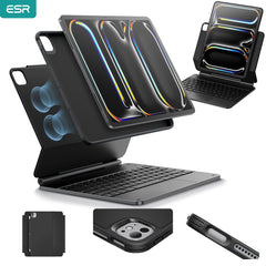 ESR iPad Pro 11/13 Keyboard Case (2024) iPad Pro 11/12.9& Air 11/13(2024/2025) Magnetic Stand Portrait/Landscape Removable Cover