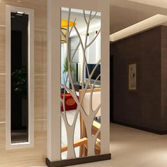 3D Acrylic Lucky Tree Wall Stickers DIY Stickers Art Mirror TV Background Wall Stickers Home Living Room Bedroom Home Decor Mirror Art