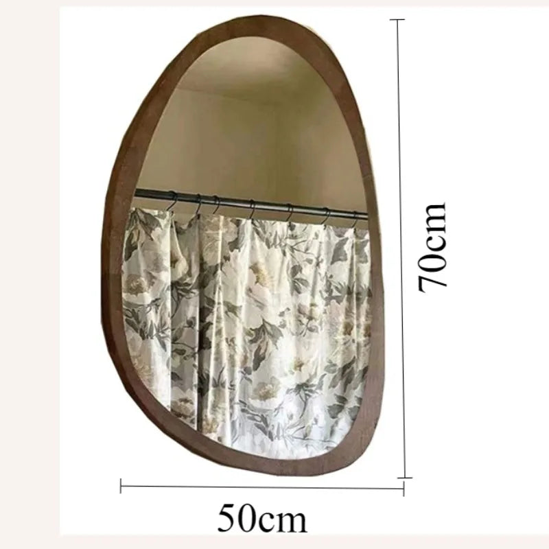 Irregular Wall Mirror Smart Bathroom Mirrors Decorative Fogless Makeup Mirror Vintage Bathrooms Full Body Mirrors with Light