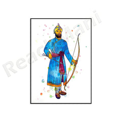 Sikh Art Print of Guru Nanak Spiritual Wall Decor Meditation and Yoga Poster Perfect Gift for Mindfulness and Inner Peace