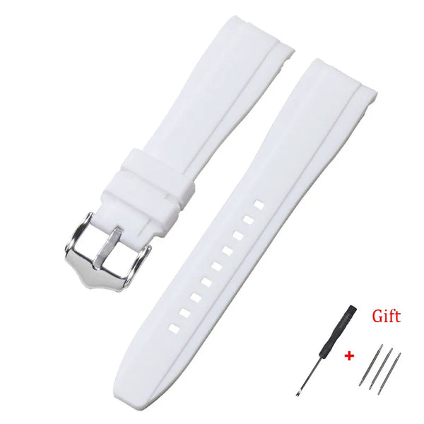 20mm 22mm Rubber Strap High Quality Curved End Silicone Watch Band for Swatch for Omega Moonswatch Bracelet Waterproof Wristband