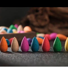 30/60pcs Waterfall Backflow Incense Cones for Incense Burner Holder Lavender Sandlwood Mix Scent Home Fragrance