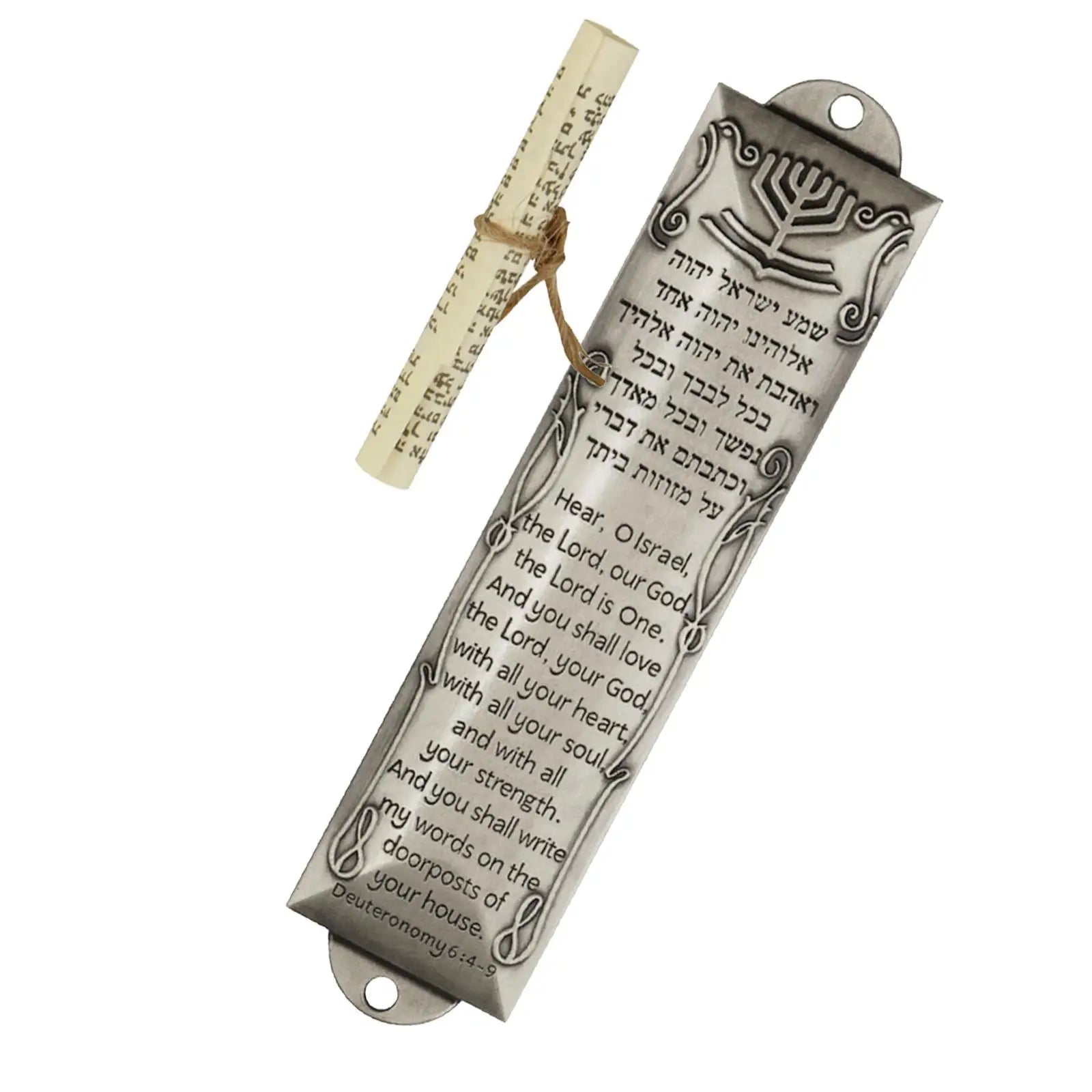Mezuzah Plaque Alloy Mezuzah Ornament Retro 13cm Door Mezuzah for House Door
