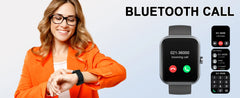 Smart Watch(Answer/Make Calls), 1.96" Smartwatches, Fitness Tracker, Sleep Monitor, Pedometer, 100+ Sport Modes, IP68 Waterproof