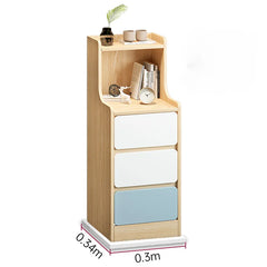 Modern Wooden Mini Nightstand with Drawer Storage
