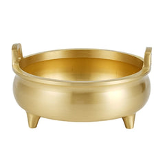 XX9B Elegant Brass Incenses Burners with Tripod Base Censers for Religious Ceremonies Home Worship Setting for Prayer