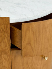 Modern Wooden Nightstand with 2 Drawers for Bedroom