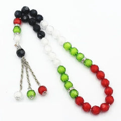 10mm 33PCS Glass Tasbih Islamic Prayer Beads Bracelet for Women