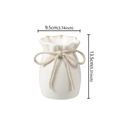 Nordic Bow Design Plastic Flower Vase – Modern Home Decor