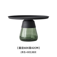 Artistic Glass Coffee Table, Creative Design End Tables for Living Room , Stylish Accent Tea Table with Various Sizes & Colors Living Room Furniture