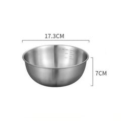1-3 Stainless Steel Bowl Set with Scale for Cooking Baking Food Storage Large Capacity Mixing Bowls for Home Cooking Essentials, Kitchen Tools
