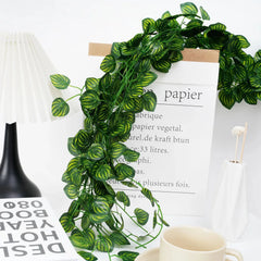Home Decor Artificial Ivy Leaf Garland Plants Vine Fake Foliage Flowers Creeper Green 72pcs Leaf Ivy Wreath