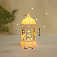 Creative Eid Mubarak Candle Lamp Islamic Ramadan Crescent Moon and Star Night Light Muslim Party Decor Eid Party Supplies