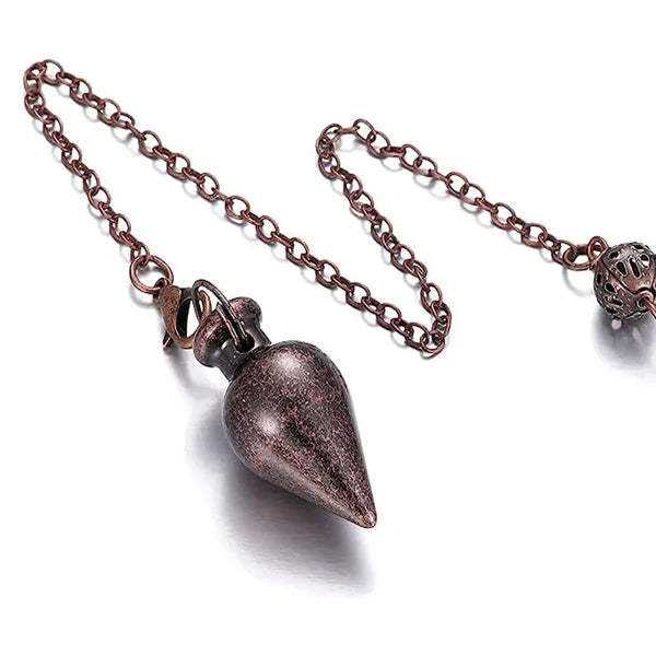 Copper Metal Pendulum for Dowsing Divination Energy Work Meditation Scrying Witchcraft Pendulums Tool Spiritual Pendulos X092