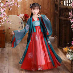 China Traditional dress for Girls Ancient Chinese Costume Child Kid Fairy Dress Cosplay Hanfu Folk Dance Performance Clothing