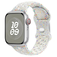 Sport Strap for Apple Watch Band 44mm 45mm 46mm 49mm/38mm 40 41mm Colored Particles Rubber Band IWatch Ultra 11 10 9 8 7 6 5 SE