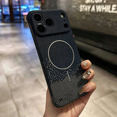 Luxury Frameless Kevlar Carbon Fiber For Magsafe Case For iPhone 17 Air 16 15 14 Plus 13 12 11 Pro Max Frosted Ultra Thin Cover