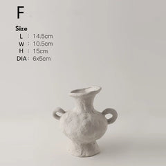 Hydroponics Nordic Style Simple Flower Pot, Ceramic White Vases, Table Accessories, Bathroom Aesthetic Room Home Decor