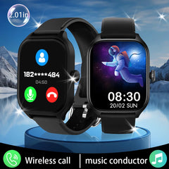 LAXASFIT New Smart Watch Bluetooth Talk Tracking Heart Rate Sleep Monitor Bluetooth Smart Watch Gifts for Men and Women