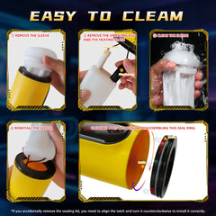 Male Masturbator Automatic Sucking Vibration Blowjob Machine Heating Pussy Penis Pump Masturbation Cup Sex Toys for Men Supplies