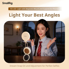 SmallRig Magnetic Fill Light Rechargeable Ring Fill Light Adjustable Color Brightness for Smartphone Vlog Photography Video 6155