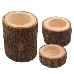 Wood Tea Light Candle Holders Rustic Tealight Candlestick Home Table Wedding Birthday Party Valentine's Day Home Decorations