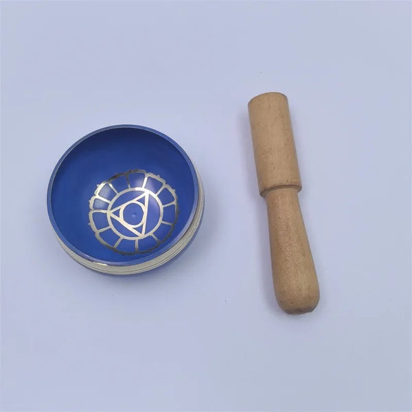 Buddhist Sound Bowls Therapy Meditation Mindfulness Yoga Ornaments Colorful Nepal Tibetan Singing Bowl Chakras Handmade Copper