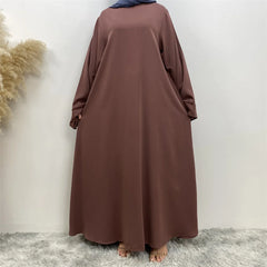 New Muslim fashion Abaya women's dress sold in Dubai in the Middle East Arab net color Islamic dress robe lace long dress