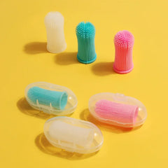Dog Super Soft  pet Finger Toothbrush Teeth Cleaning Breath Care Nontoxic Silicone Tooth Brush Cat dog toothbrush Pet Shop, Pet Accessories