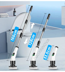 Electric Spin Scrubber, Bathroom Cordless Cleaning Brush Power Scrubber with  Replaceable Brush Heads, Electric Cleaning Brush