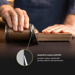 Rolling Knife Sharpener Magnetic Knife Holder Diamond Sharpening Stone Kit with 15 and 20 Degrees Angle Roller Kitchen Accessory