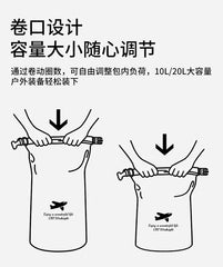 Foldable Waterproof Dry Bag, Oxford Cloth Portable Storage Pouch for Camping, Hiking & Swimming