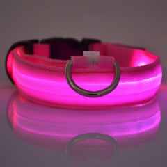 Nylon LED Night Safety Flashing Glow In The Dark Dog Leash Dogs Luminous Fluorescent Pet Dog Collar Pet Shop