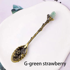 Natural Crystal Tumbled Stone Spoon Magic Energy Divination Halloween Spirit Souvenir Gift Home Decor Christmas Graduation Gift