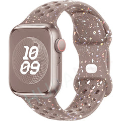 Sport Strap for Apple Watch Band 44mm 45mm 46mm 49mm/38mm 40 41mm Colored Particles Rubber Band IWatch Ultra 11 10 9 8 7 6 5 SE
